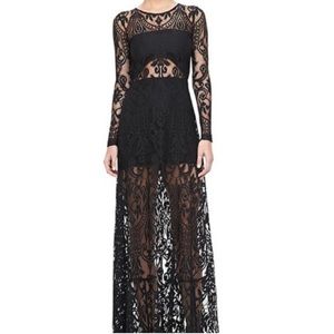Alexis Marisol black sheer lace gown